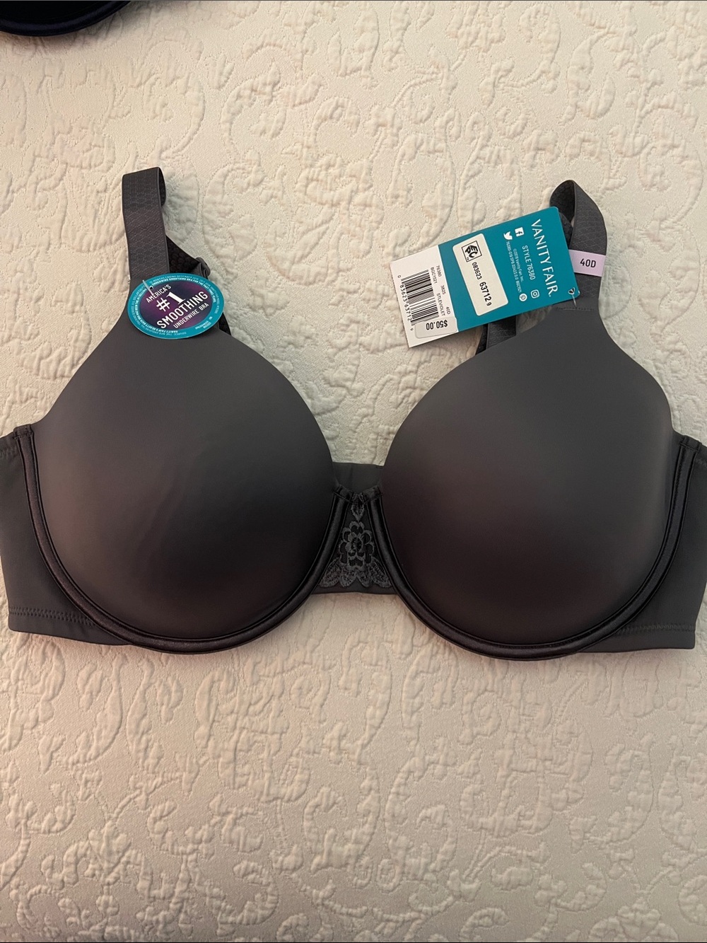Vanity Fair Smooth T-Shirt Bra - Charcoal Gray